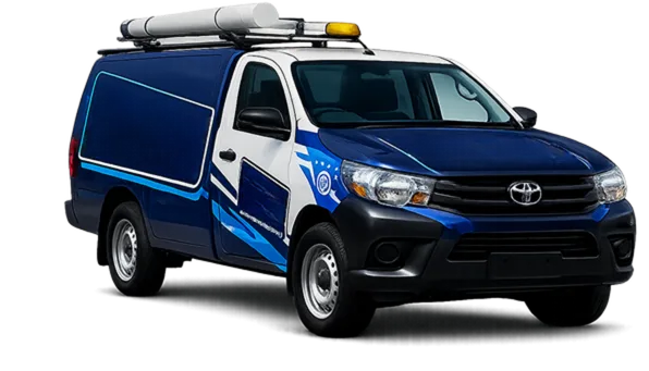 Our drain service van out on a Auburn job